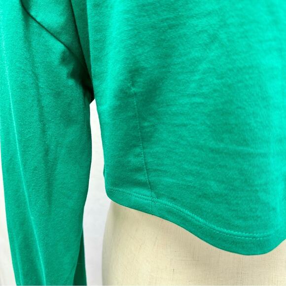 Aritza Wilfred Green Enzo Smocked Cuff Long Sleeve Crop Top Size Large Cotton
⁩ - Picture 11 of 14